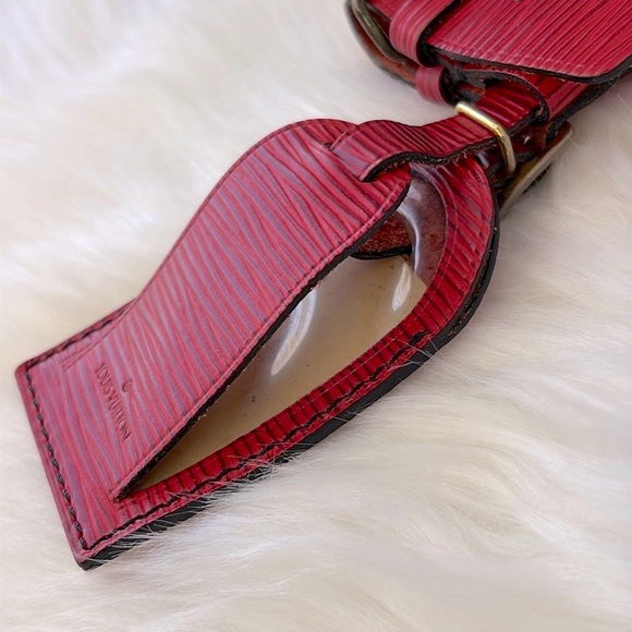 Louis Vuitton Red Epi Luggage Tag & Poignet - Picture 6 of 8